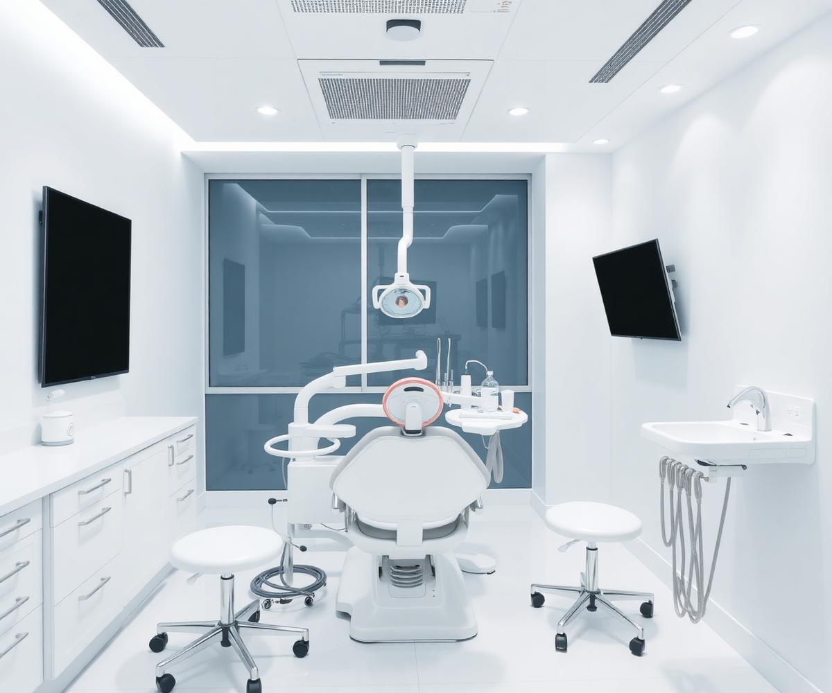 Sala trattamento sanitaria moderna e ordinata